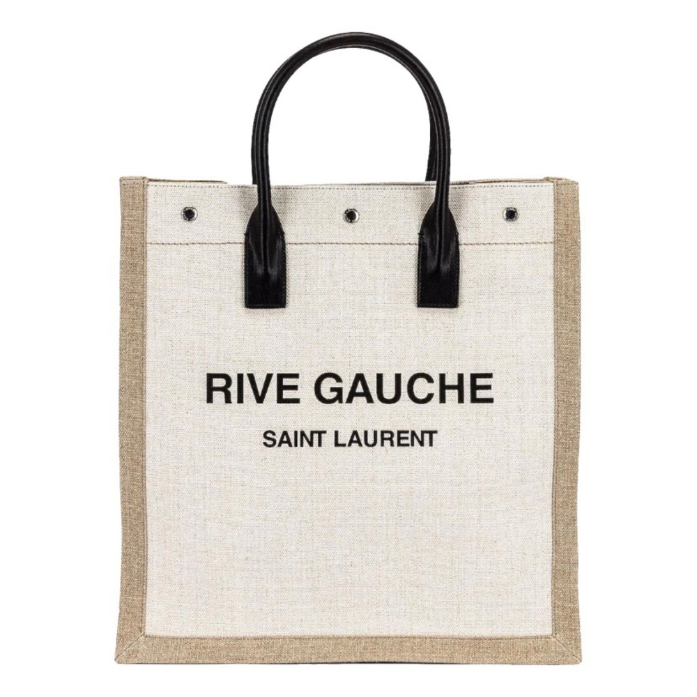 SAINT LAURENT Rive Gauche vertical canvas tote bag